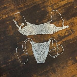 Xhilaration Black and White Polka Dot Bikini